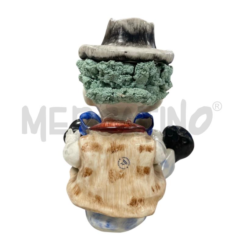 STATUETTA CERAMICA CLOWN SEDUTO CAPODIMONTE | Mercatino dell'Usato Gallarate 4