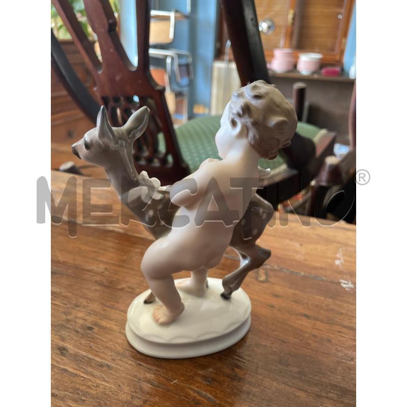 STATUETTA ROSENTHAL BIMBO CON CERBIATTO | Mercatino dell'Usato Gallarate 2