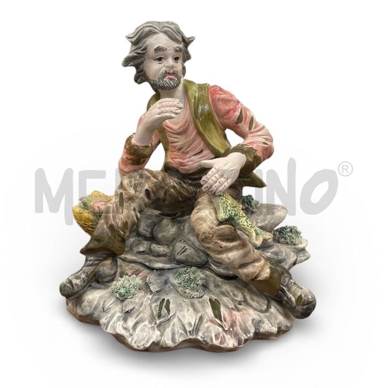 STATUETTA VECCHIO PESCATORE BASSANO  | Mercatino dell'Usato Gallarate 1