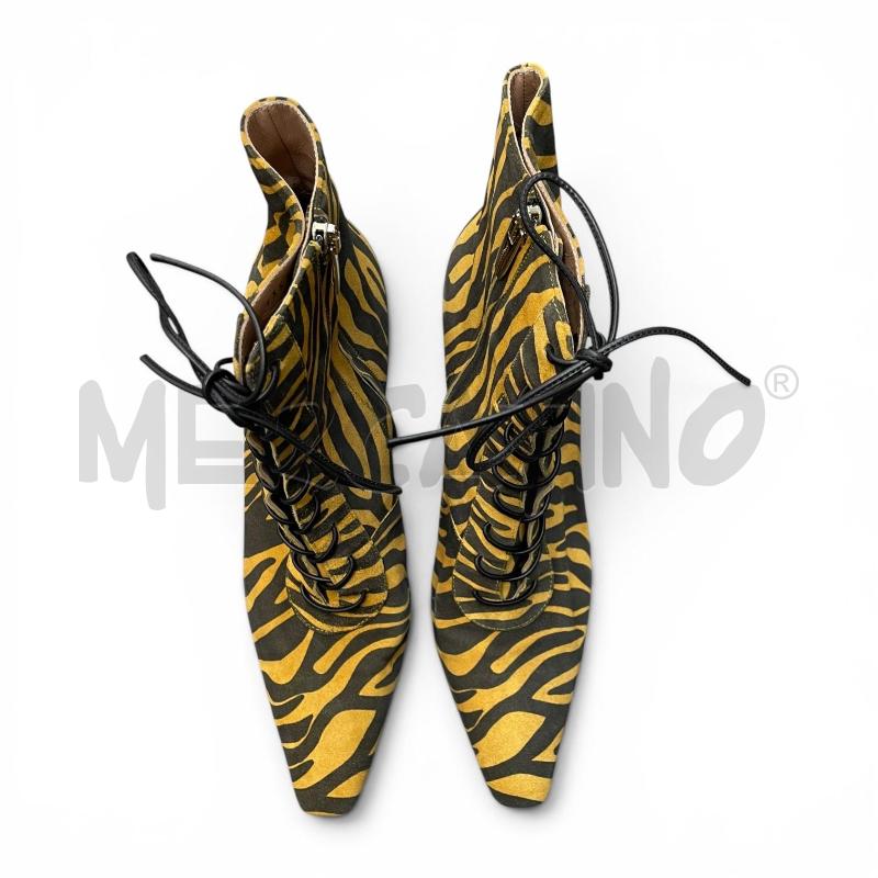 STIVALETTI D GIANVITO ROSSI NM 37 ANIMALIER SENAPE NERO | Mercatino dell'Usato Gallarate 4