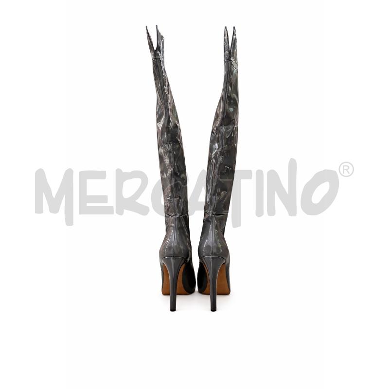 STIVALI D AGNONA NM40 PELLE GRIGI LUCIDI | Mercatino dell'Usato Gallarate 4