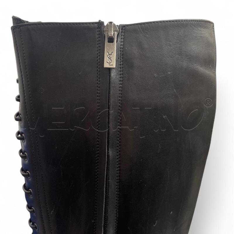 STIVALI D NERI STRINGATI NM 40 YSL  | Mercatino dell'Usato Gallarate 3