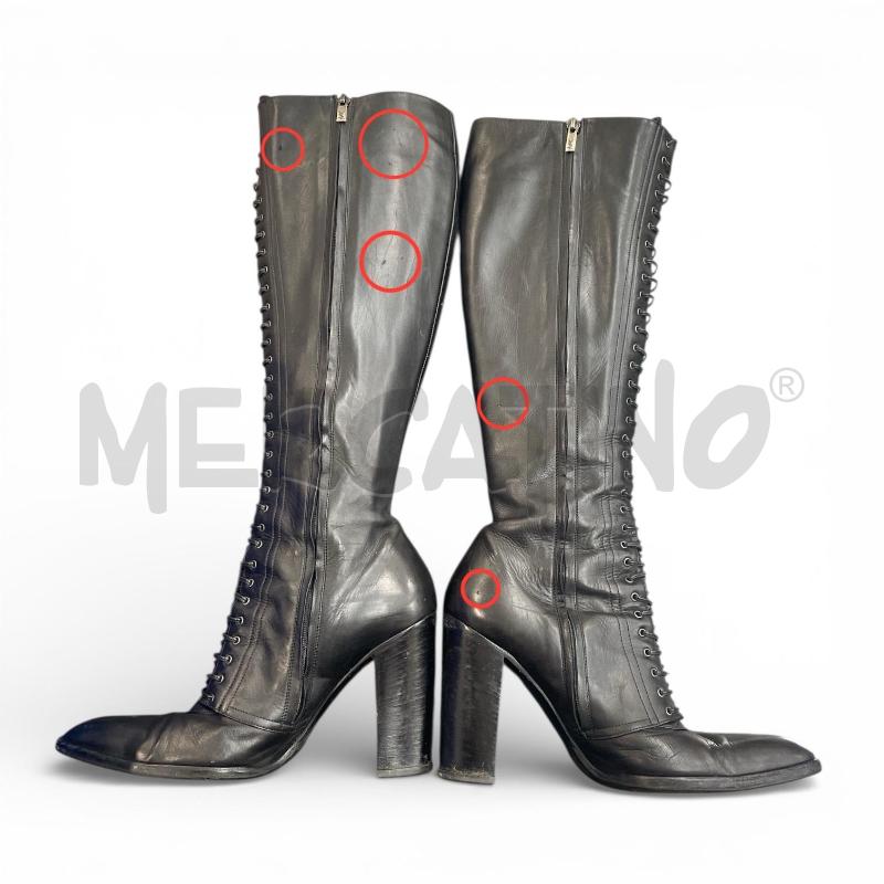 STIVALI D NERI STRINGATI NM 40 YSL  | Mercatino dell'Usato Gallarate 4