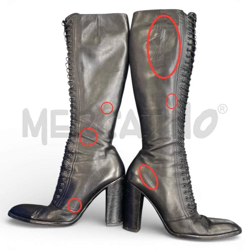 STIVALI D NERI STRINGATI NM 40 YSL  | Mercatino dell'Usato Gallarate 5