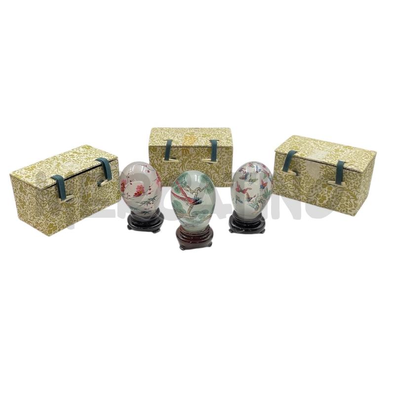 UOVA DECORATIVE CINESI PZ 3 IN VETRO | Mercatino dell'Usato Gallarate 1