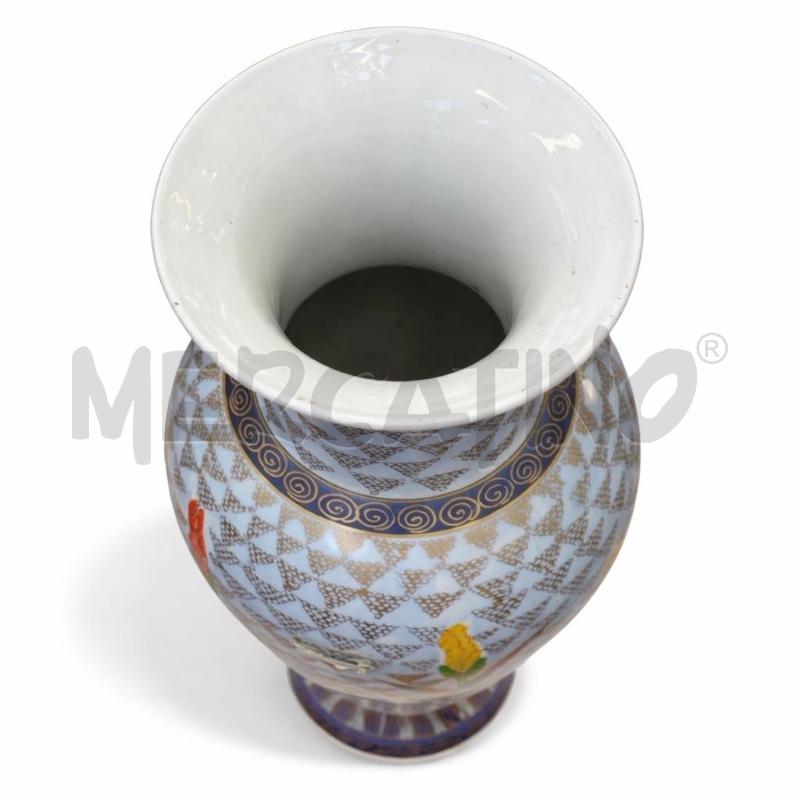VASO CER. CINESE DECORO FIORI SFONDO BLU  | Mercatino dell'Usato Gallarate 2
