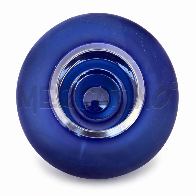 VASO IN VETRO BLU SATINATO IVV | Mercatino dell'Usato Gallarate 3