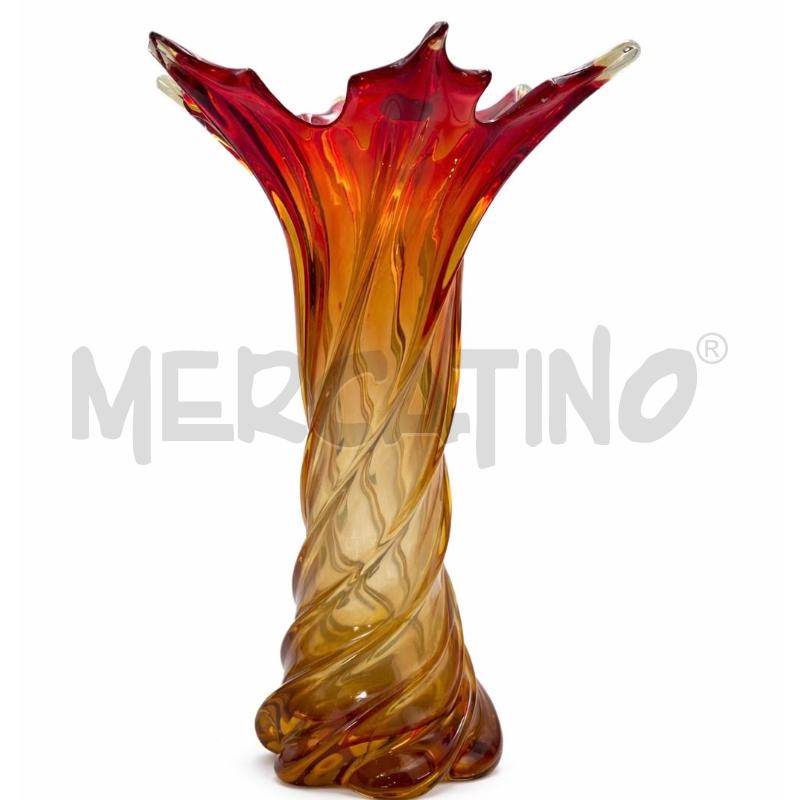 VASO VETRO DI MURANO STILE FOGLIE  | Mercatino dell'Usato Gallarate 1