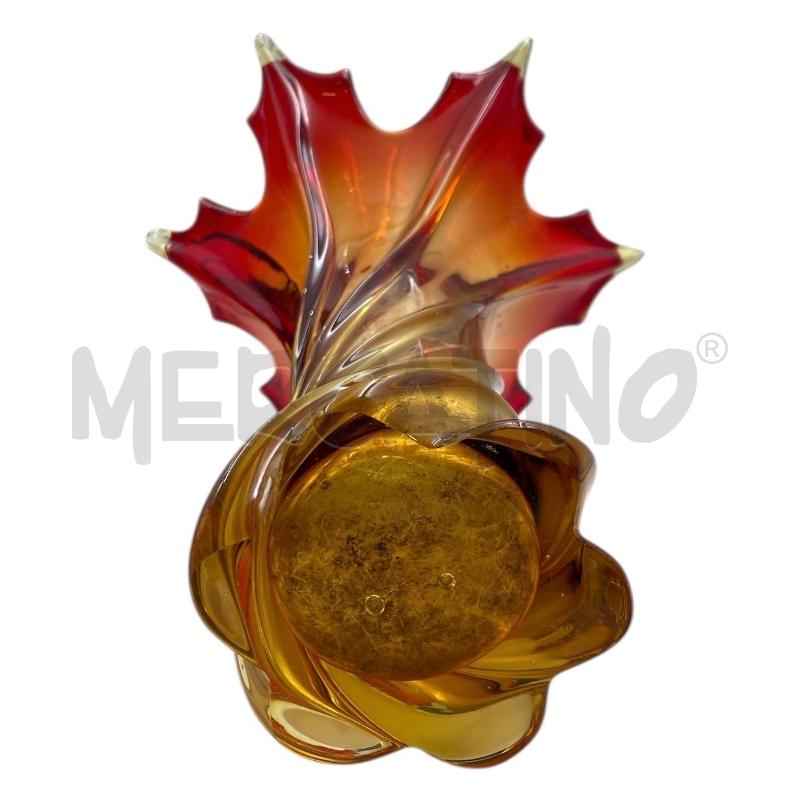 VASO VETRO DI MURANO STILE FOGLIE  | Mercatino dell'Usato Gallarate 4