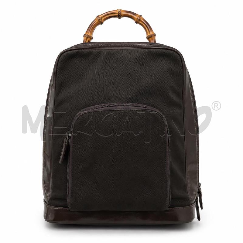 ZAINO D GUCCI BAMBOO MARRONE VINTAGE NYLON E PELLE  | Mercatino dell'Usato Gallarate 1