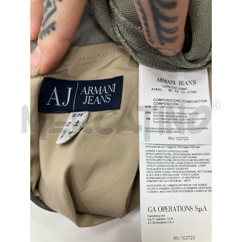 ABITO DONNA ARMANI JEANS VERDE SCOLLO QUADRATO | Mercatino dell'Usato Gazzada schianno 3