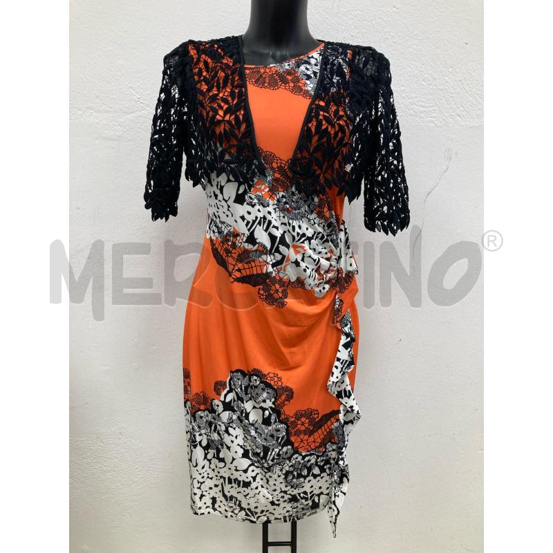 ABITO DONNA BLUMARINE ARANCIO+COPRISPALLE NERO | Mercatino dell'Usato Gazzada schianno 1