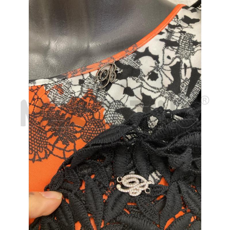 ABITO DONNA BLUMARINE ARANCIO+COPRISPALLE NERO | Mercatino dell'Usato Gazzada schianno 3