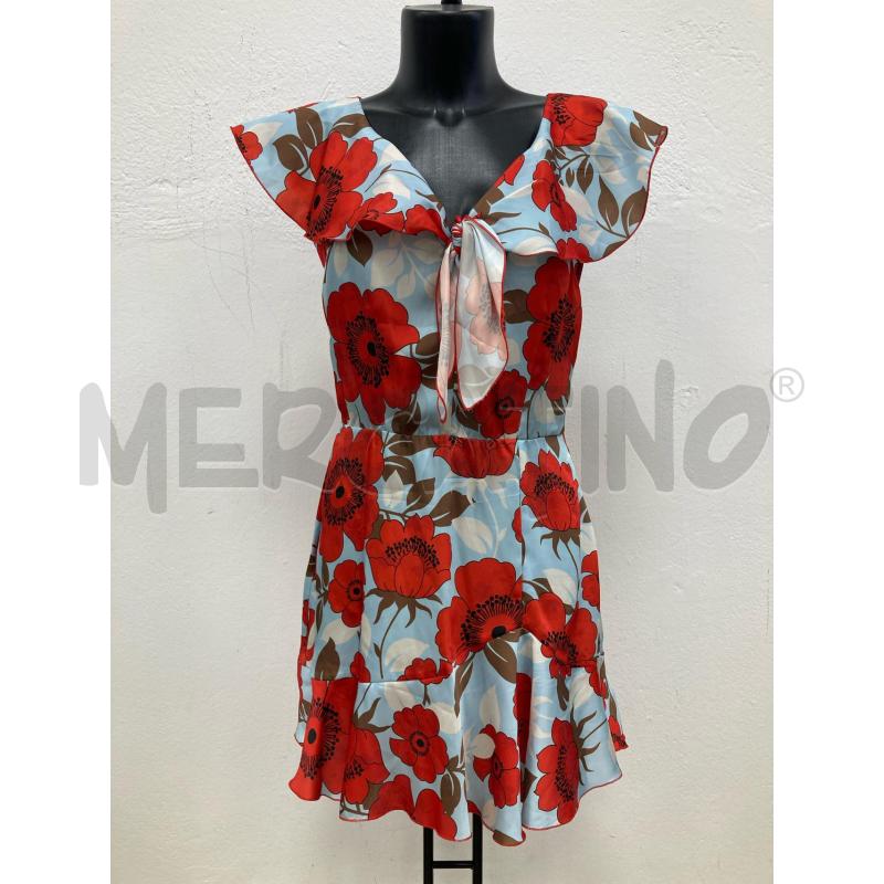 ABITO DONNA DENNY ROSE AZZURRO PAPAVERI | Mercatino dell'Usato Gazzada schianno 1