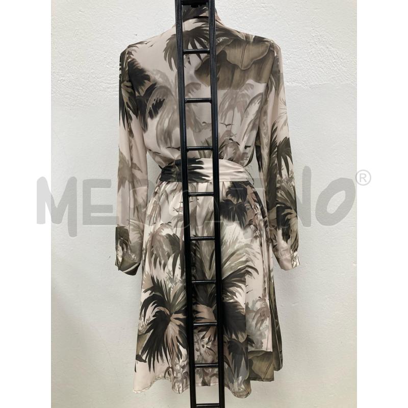 ABITO DONNA FRANCOMINA BEIGE FOGLIE VERDI | Mercatino dell'Usato Gazzada schianno 2