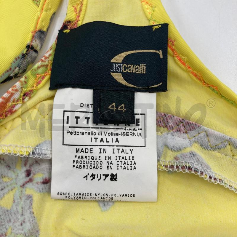 ABITO DONNA JUST CAVALLI GIALLO FONDO PIZZO AZZURRO | Mercatino dell'Usato Gazzada schianno 3