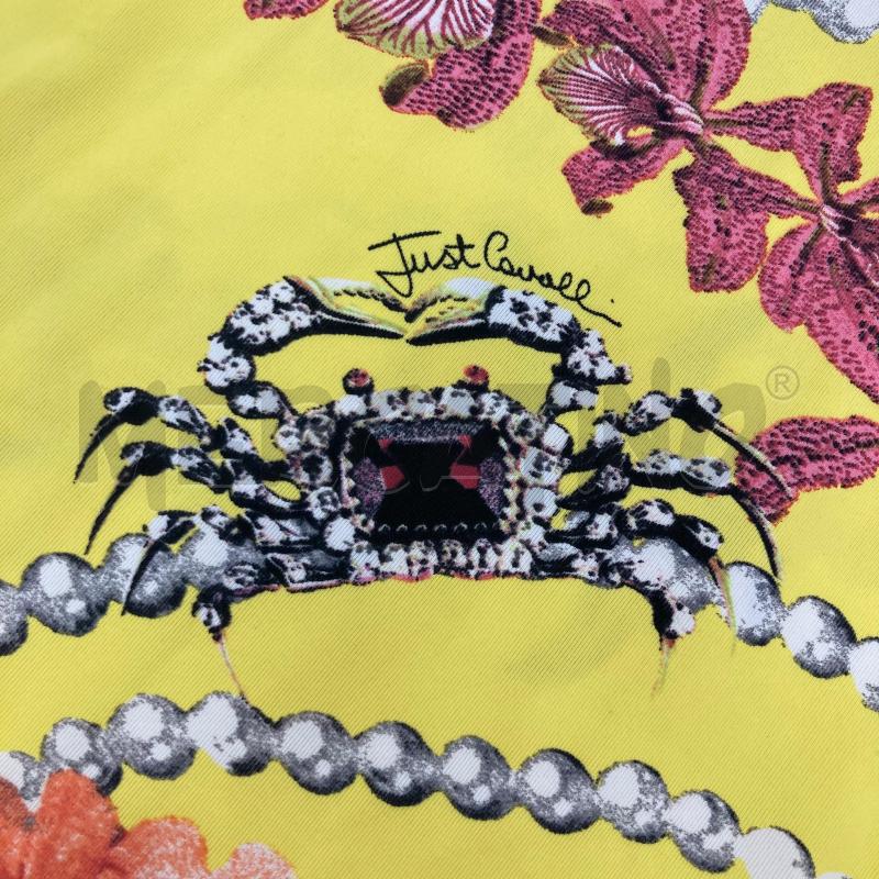 ABITO DONNA JUST CAVALLI GIALLO FONDO PIZZO AZZURRO | Mercatino dell'Usato Gazzada schianno 4