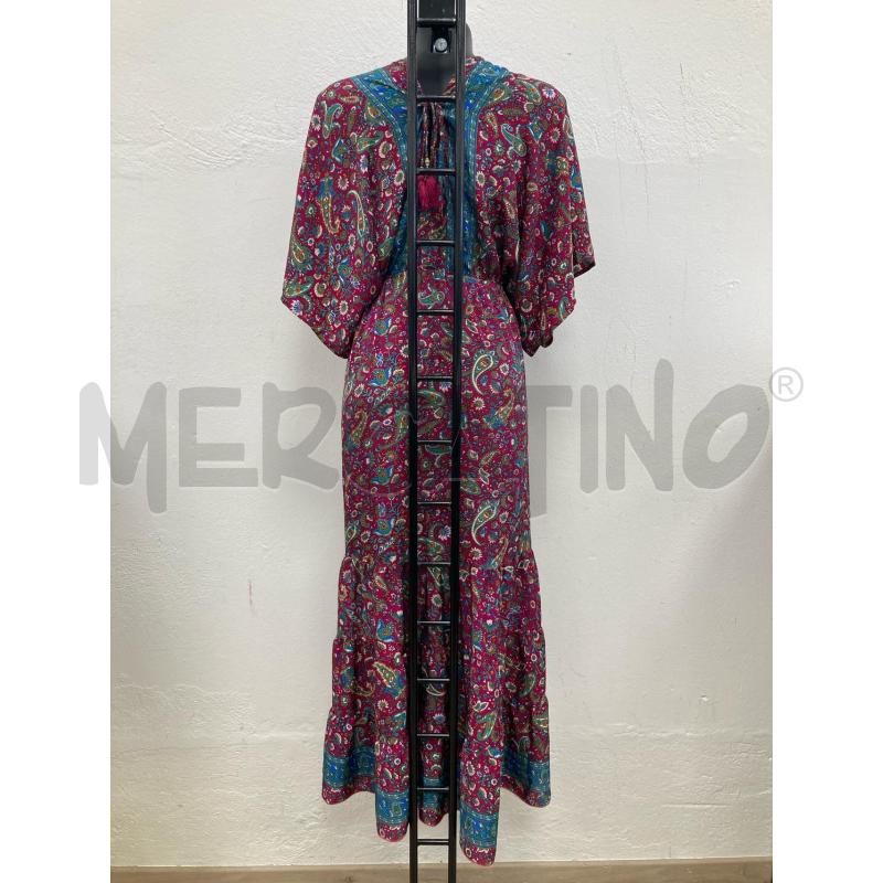 ABITO DONNA KASTURI SETA INDIANO MAGENTA MARGHERITE | Mercatino dell'Usato Gazzada schianno 2