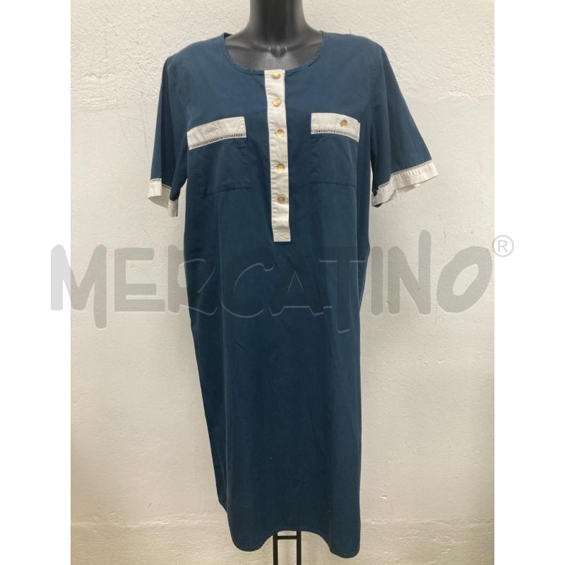 ABITO DONNA MARINA RINALDI BLU BORDO BIANCO | Mercatino dell'Usato Gazzada schianno 1