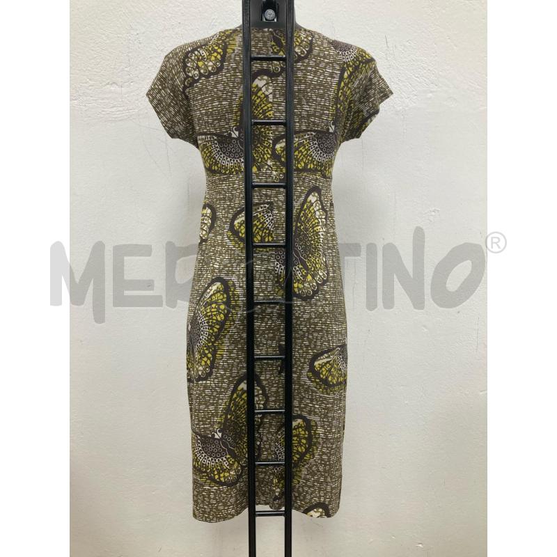ABITO DONNA MAXMARA MARRONE DISEGNO FARFALLE GIALLEL | Mercatino dell'Usato Gazzada schianno 2