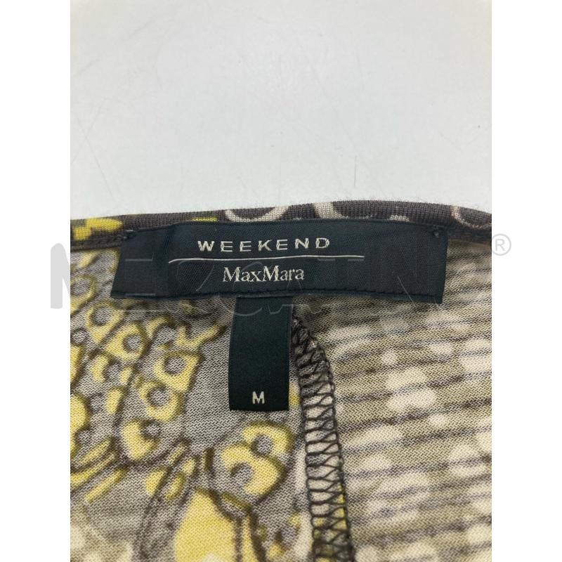 ABITO DONNA MAXMARA MARRONE DISEGNO FARFALLE GIALLEL | Mercatino dell'Usato Gazzada schianno 3