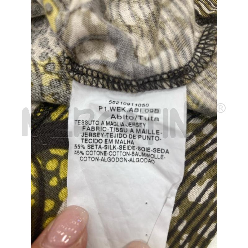 ABITO DONNA MAXMARA MARRONE DISEGNO FARFALLE GIALLEL | Mercatino dell'Usato Gazzada schianno 4