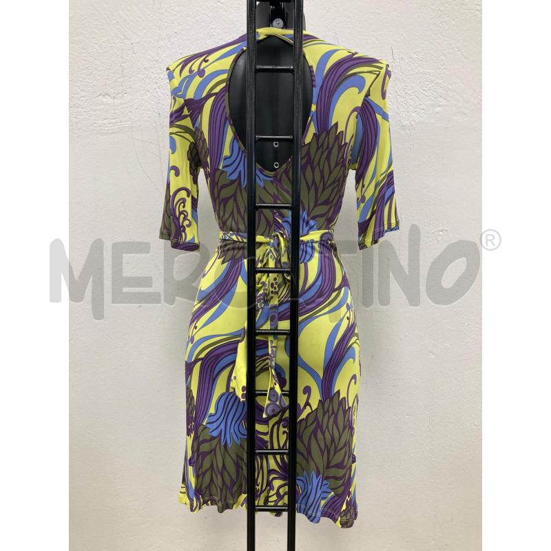 ABITO DONNA MAX&CO GIALLO DISEGNO VIOLA AZZURRO | Mercatino dell'Usato Gazzada schianno 2
