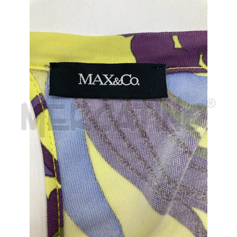 ABITO DONNA MAX&CO GIALLO DISEGNO VIOLA AZZURRO | Mercatino dell'Usato Gazzada schianno 3