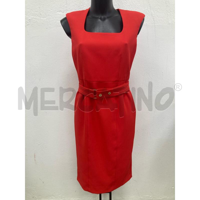 ABITO DONNA NENETTE ROSSO CON CINTURA CARTELLINO | Mercatino dell'Usato Gazzada schianno 1