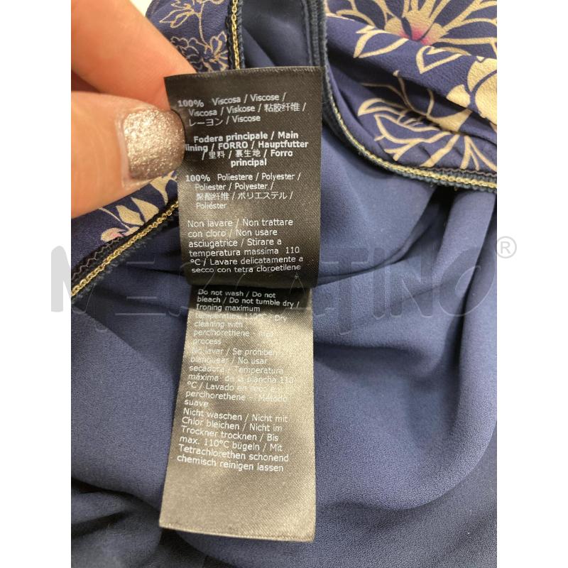 ABITO DONNA PATRIZIA PEPE BLU FIORI VIOLA | Mercatino dell'Usato Gazzada schianno 4