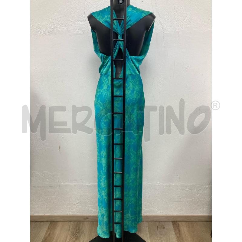 ABITO DONNA PINKO AZZURRO FIORI VERDI | Mercatino dell'Usato Gazzada schianno 2