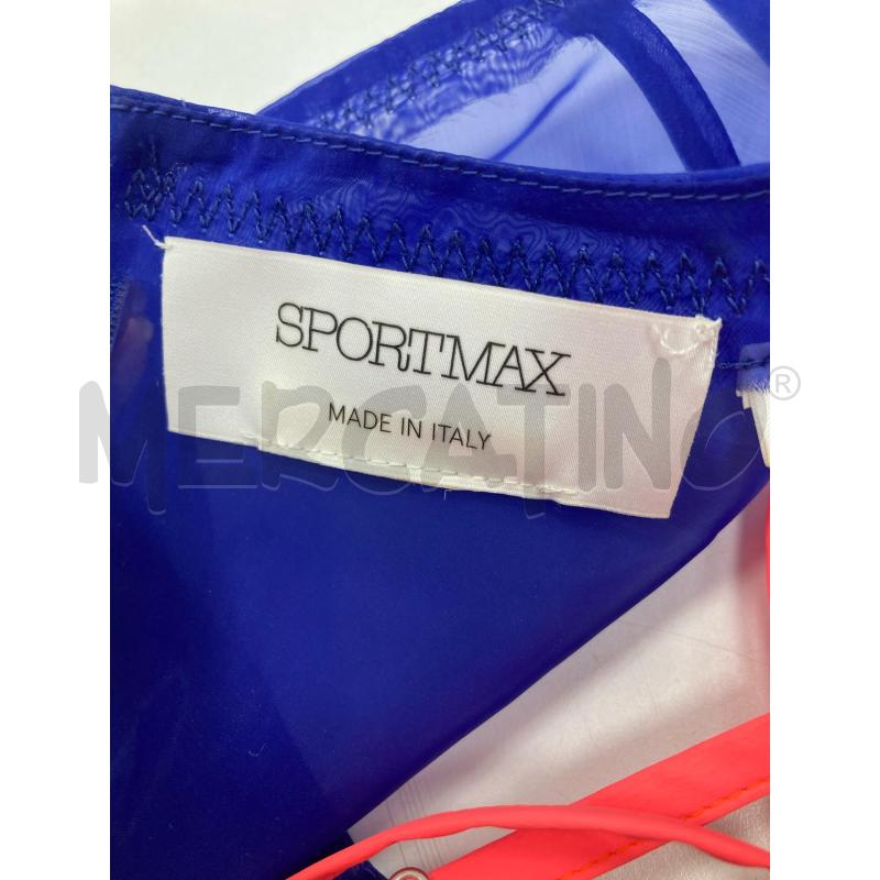 ABITO DONNA SPORTMAX BLU ELETTRICO SOTTOVESTE ARANCIO  | Mercatino dell'Usato Gazzada schianno 3