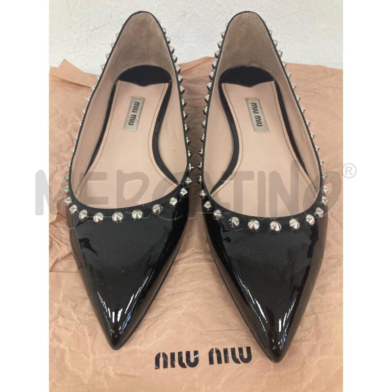 BALLERINA MIU MIU NERA BORCHIE | Mercatino dell'Usato Gazzada schianno 1
