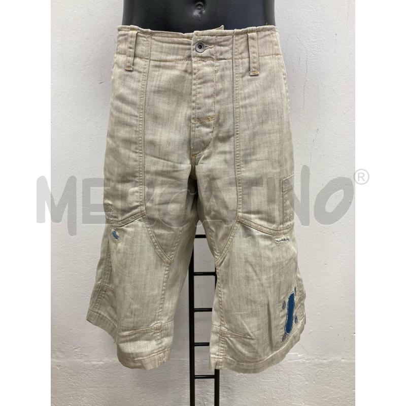 BERMUDA UOMO REPLAY JEANS LEGGERO BEIGE  | Mercatino dell'Usato Gazzada schianno 1