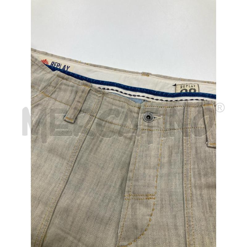 BERMUDA UOMO REPLAY JEANS LEGGERO BEIGE  | Mercatino dell'Usato Gazzada schianno 5