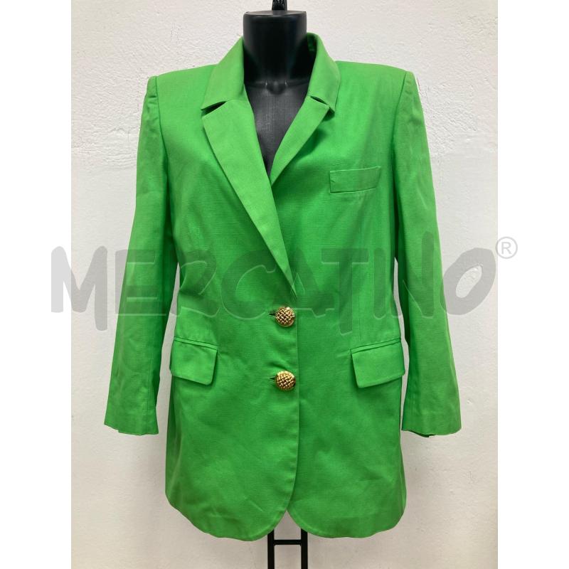 BLAZER DONNA BENCIVENGA VERDE FLUO BOTTONI ORO | Mercatino dell'Usato Gazzada schianno 1