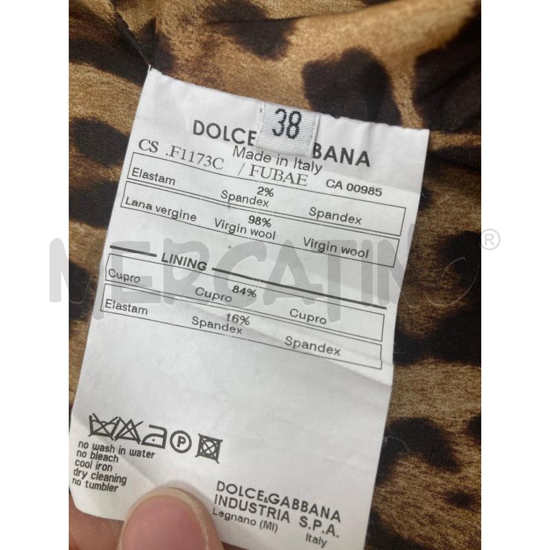 BLAZER DONNA DOLCE&GABBANA NERO INTERNO LEOPARDATO | Mercatino dell'Usato Gazzada schianno 5
