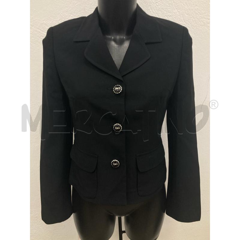 BLAZER DONNA D&G NERO 3 BOTTONI LOGATI | Mercatino dell'Usato Gazzada schianno 1