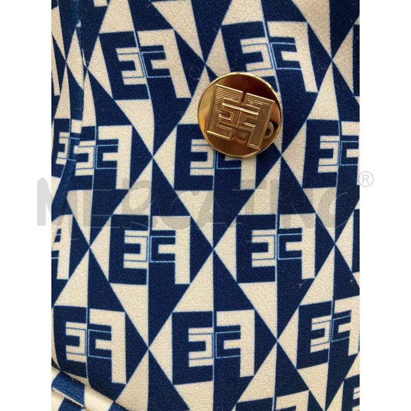 BLAZER DONNA ELISABETTA FRANCHI PANNA BLU | Mercatino dell'Usato Gazzada schianno 2