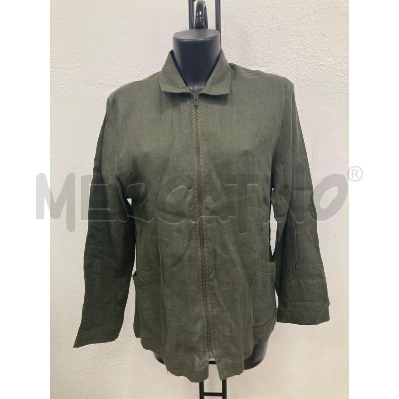BLAZER DONNA LINO VERDE ZIP | Mercatino dell'Usato Gazzada schianno 1