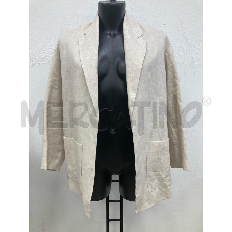 BLAZER DONNA MNG LINO BEIGE NO BOTTONI | Mercatino dell'Usato Gazzada schianno 1