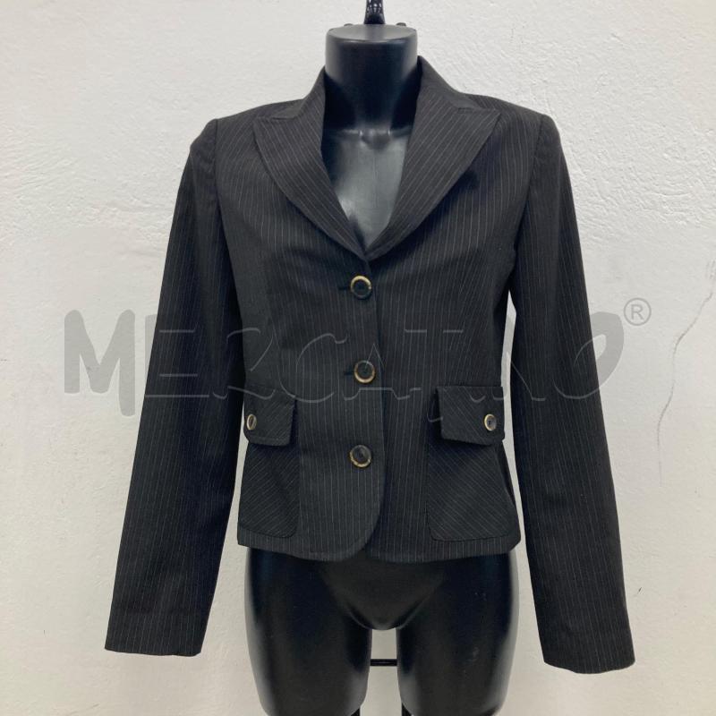 BLAZER DONNA PIERRE CARDIN NERA RIGHA BIANCA MATTONE | Mercatino dell'Usato Gazzada schianno 1