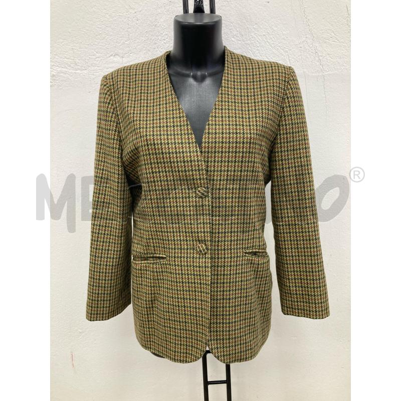 BLAZER UOMOVERDE QUADRI NERO ROSSO COTTA D'ARME | Mercatino dell'Usato Gazzada schianno 1