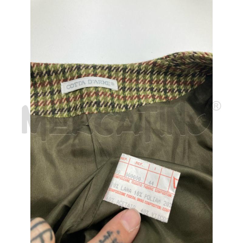 BLAZER UOMOVERDE QUADRI NERO ROSSO COTTA D'ARME | Mercatino dell'Usato Gazzada schianno 3