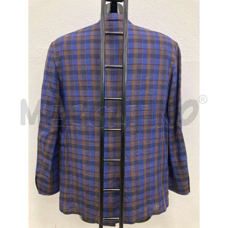 BLAZER UOMO BOGOGLIO QUADRI VIOLA MARRONI LINO | Mercatino dell'Usato Gazzada schianno 2