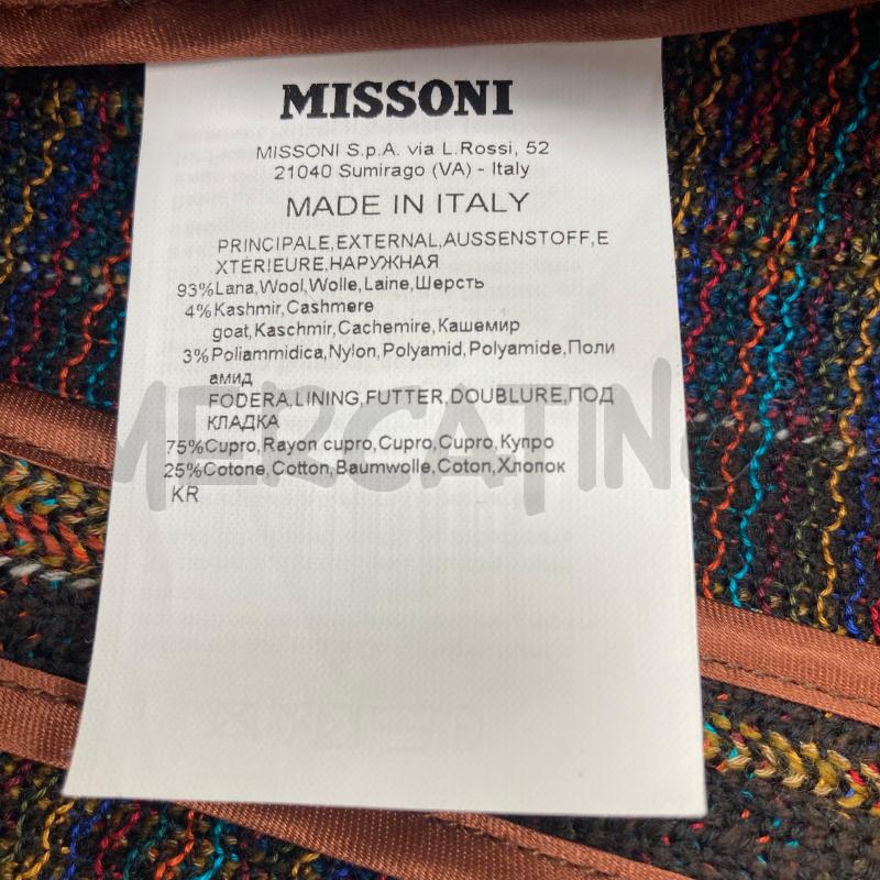 BLAZER UOMO DOPPIO PETTO MISSONI RIGHE MARRONI ARANCIO AZZURRO | Mercatino dell'Usato Gazzada schianno 5