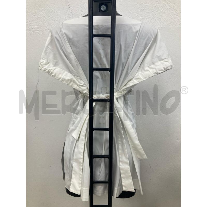 BLUSA DONNA LIVIA CONTI BIANCA FIOCCO MANICHE SCRITTA RETRO | Mercatino dell'Usato Gazzada schianno 2