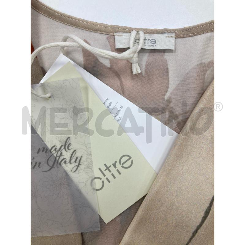 BLUSA DONNA OLTRE BEIGE FIORI CARTELLINO | Mercatino dell'Usato Gazzada schianno 3