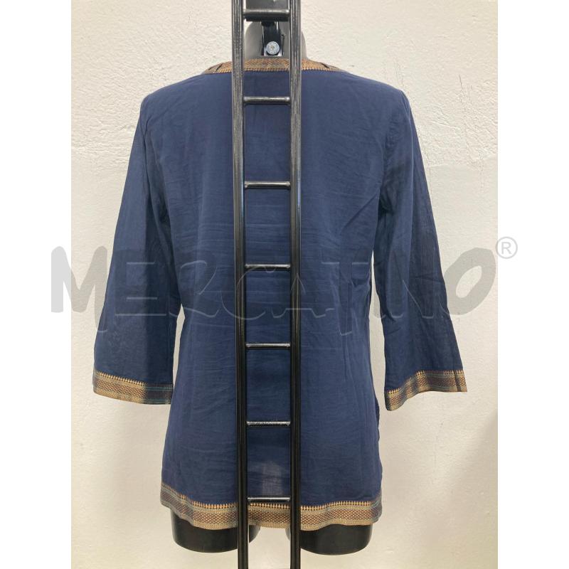 BLUSA DONNA RALPHLAUREN BLU COLLO DORATO | Mercatino dell'Usato Gazzada schianno 2