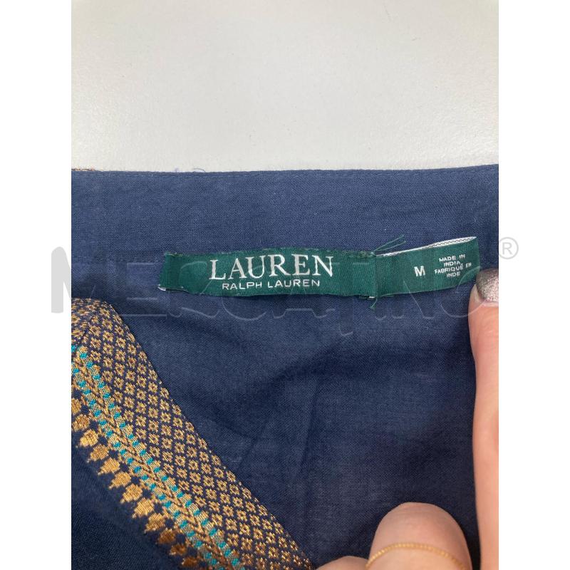 BLUSA DONNA RALPHLAUREN BLU COLLO DORATO | Mercatino dell'Usato Gazzada schianno 3